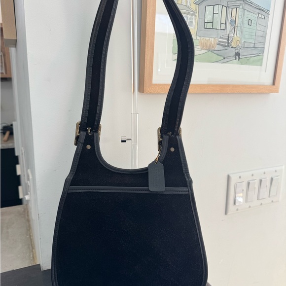 Vintage Coach Berkeley Saddle Bag 9014 Black - Picture 2 of 8